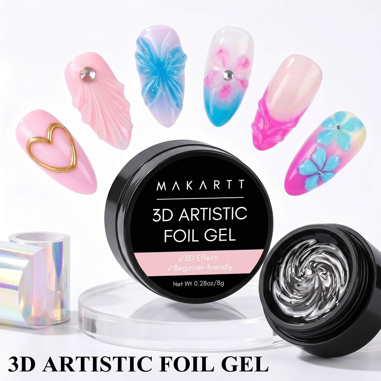Uv Led Lamp Nail - Гель для ногтей Makartt 3D, 8