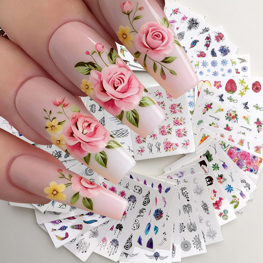 Nail Art France - 48 наклеек для дизайна ногтей, весенние