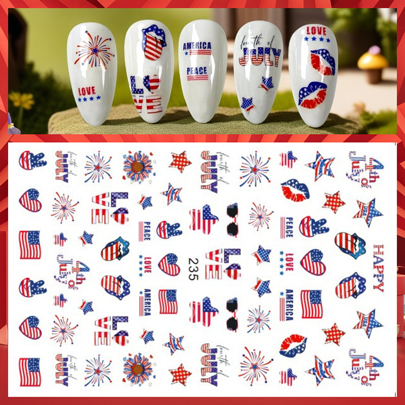 Nail Art France - 1 лист, наклейки для ногтей на