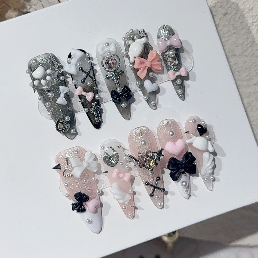 Nail Art French Nails - Накладные ногти Jirai Y2K Spice Girl