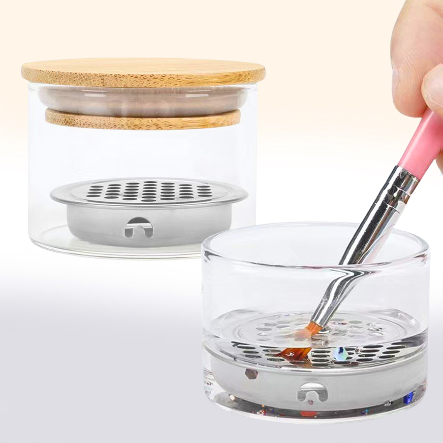 Nail Fan Brush - Чаша для мытья кистей для нейл-арта,