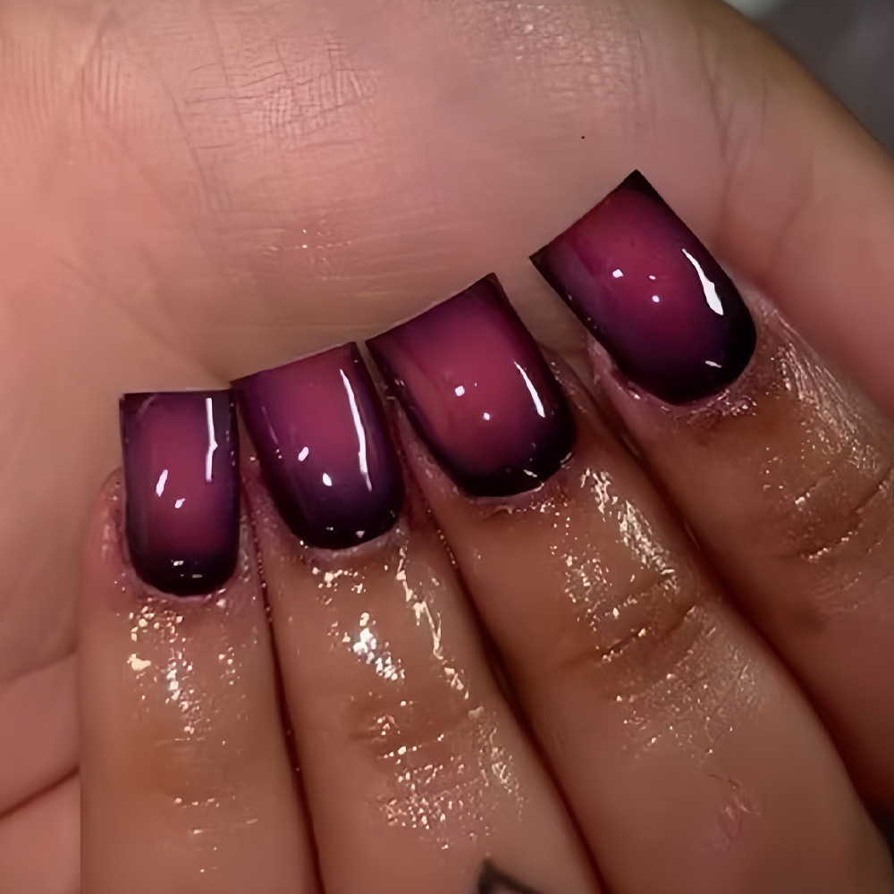 Nail Art French Nails - Короткие квадратные накладные ногти для женщин,