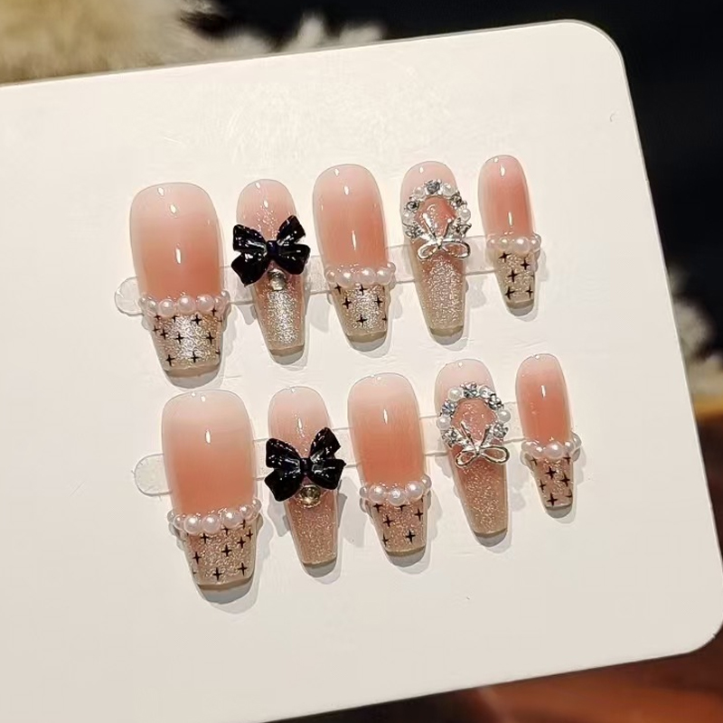 Nail Art French Nails - 10 шт. французских накладных ногтей с