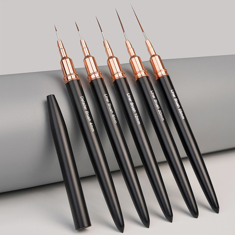 Nail Fan Brush - # Набор из 5 профессиональных кистей