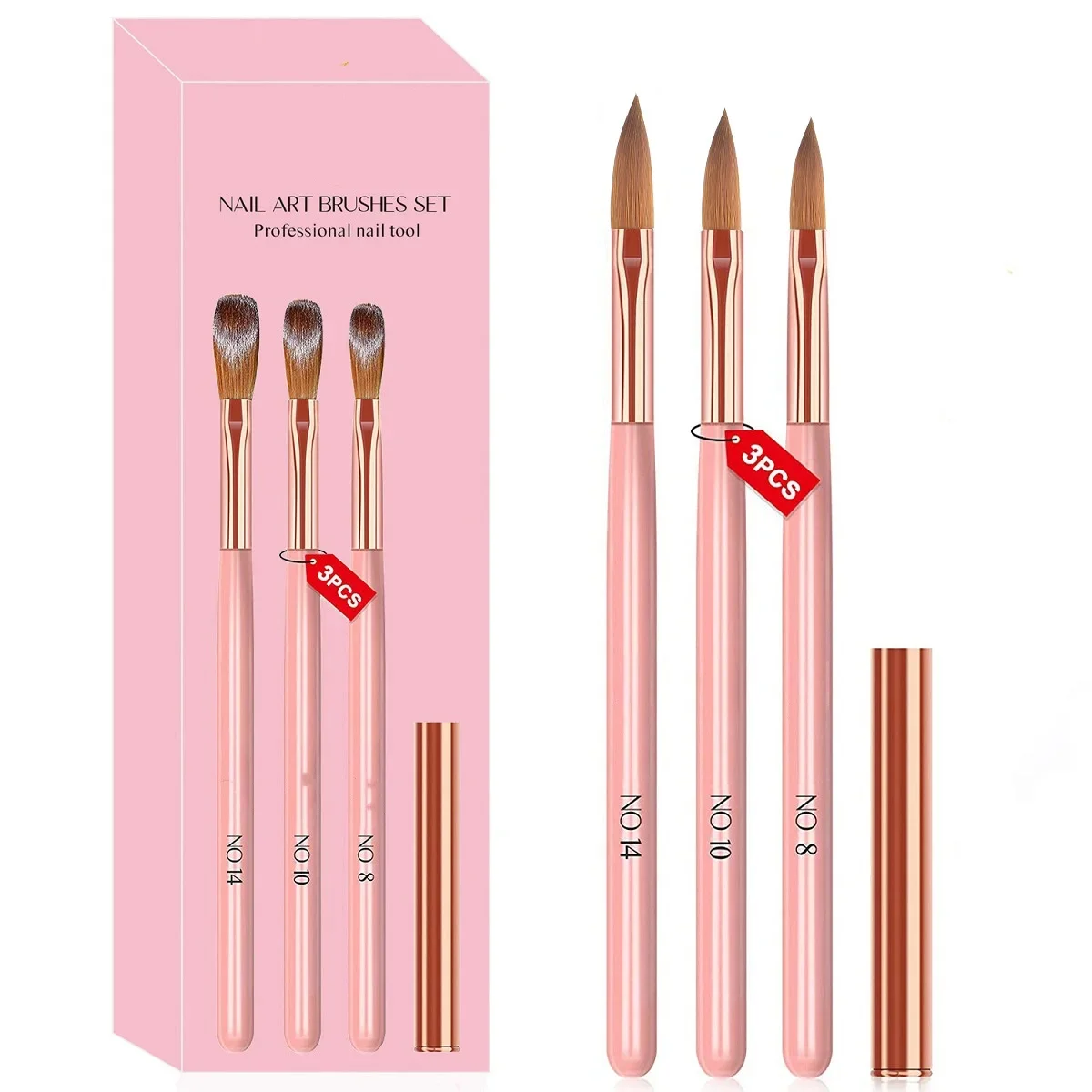 Nail Fan Brush - Ручка для дизайна ногтей Специальный набор