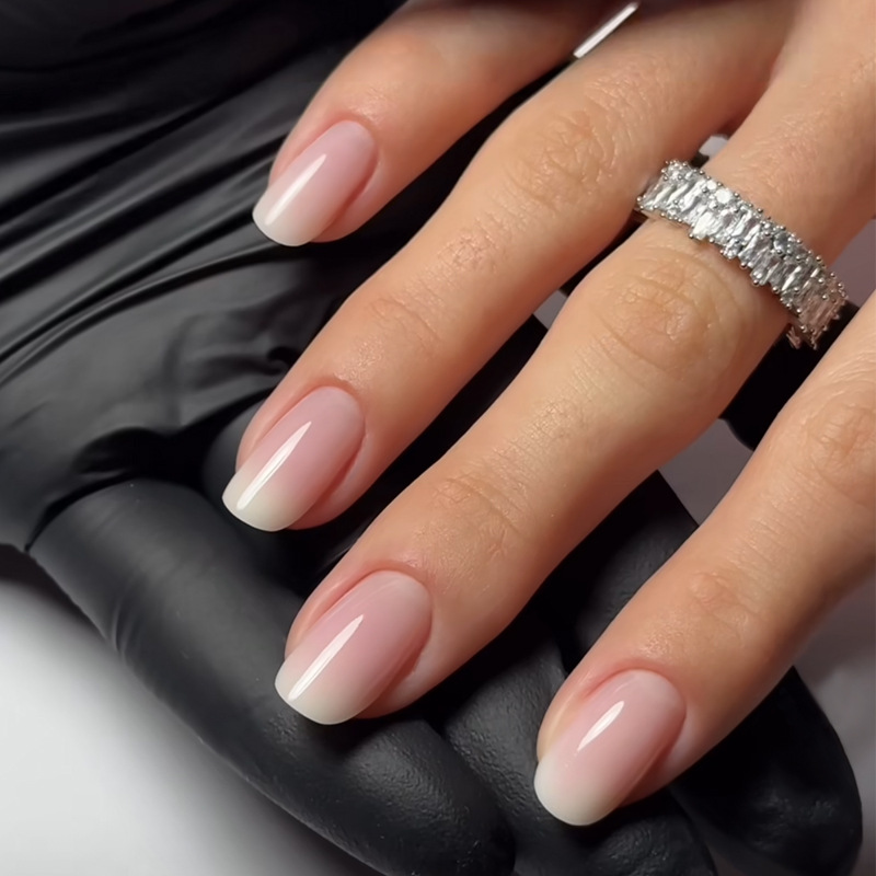Nail Art French Nails - 24 шт., простые балетные блестящие съемные