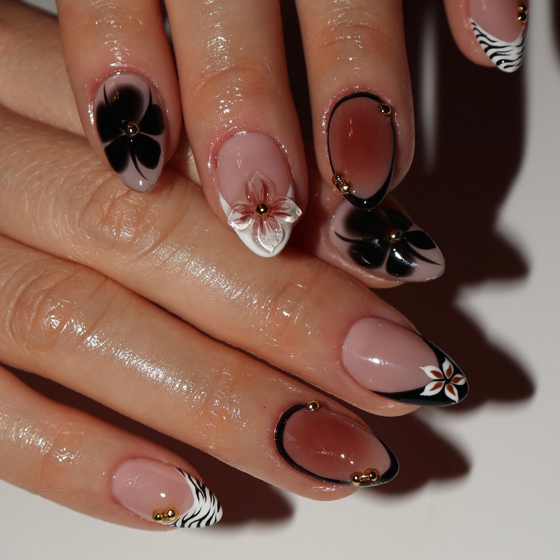 24 шт. Цветочные накладные ног – обзор и цена Nail Art Flower