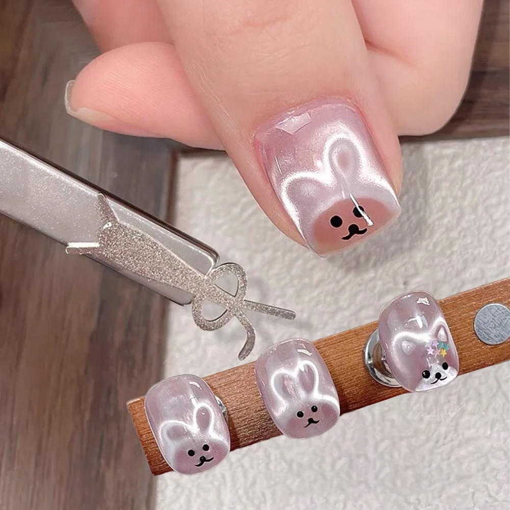 3D милый кролик сердце сосать  – обзор и цена Nail Art Love