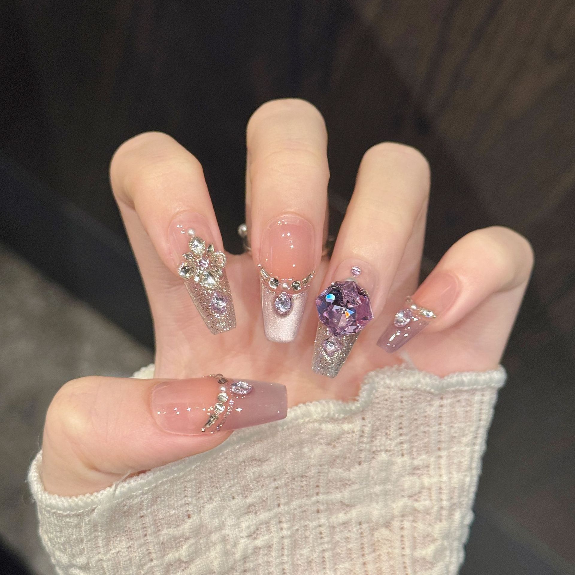 10 шт. Накладные ногти ручной  – обзор и цена Nail Art French Nails