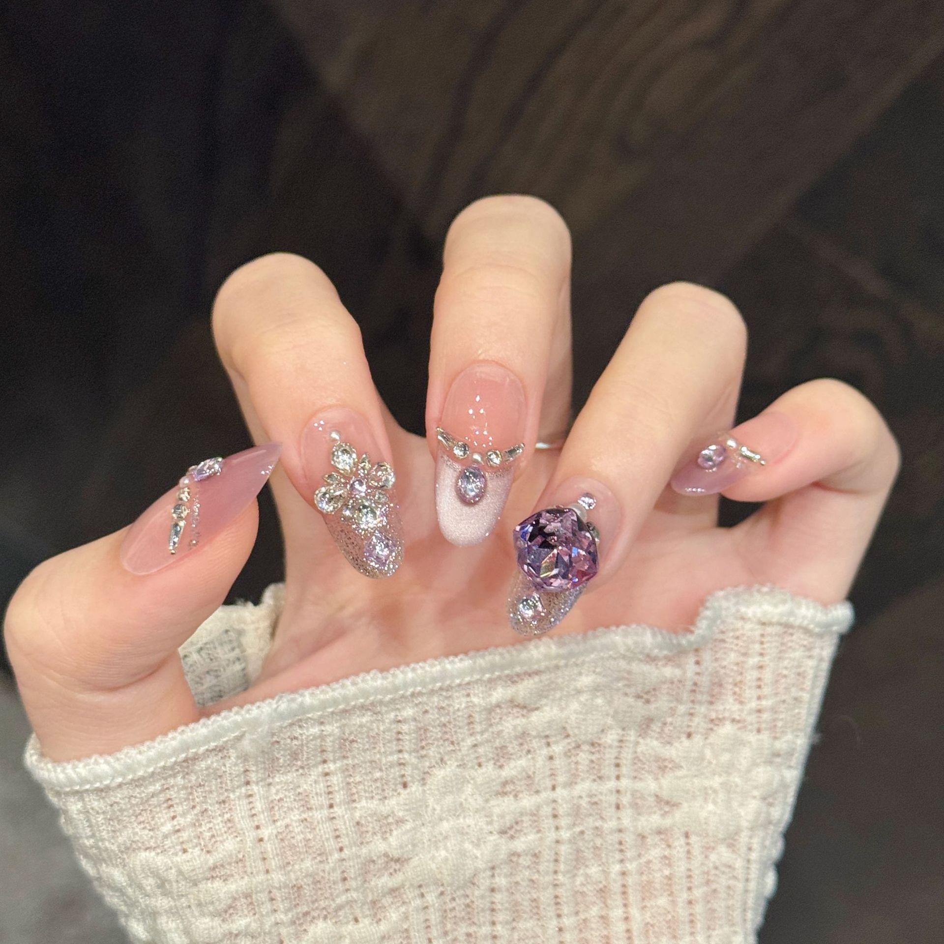 10 шт. Накладные ногти ручной  – обзор и цена Nail Art French Nails