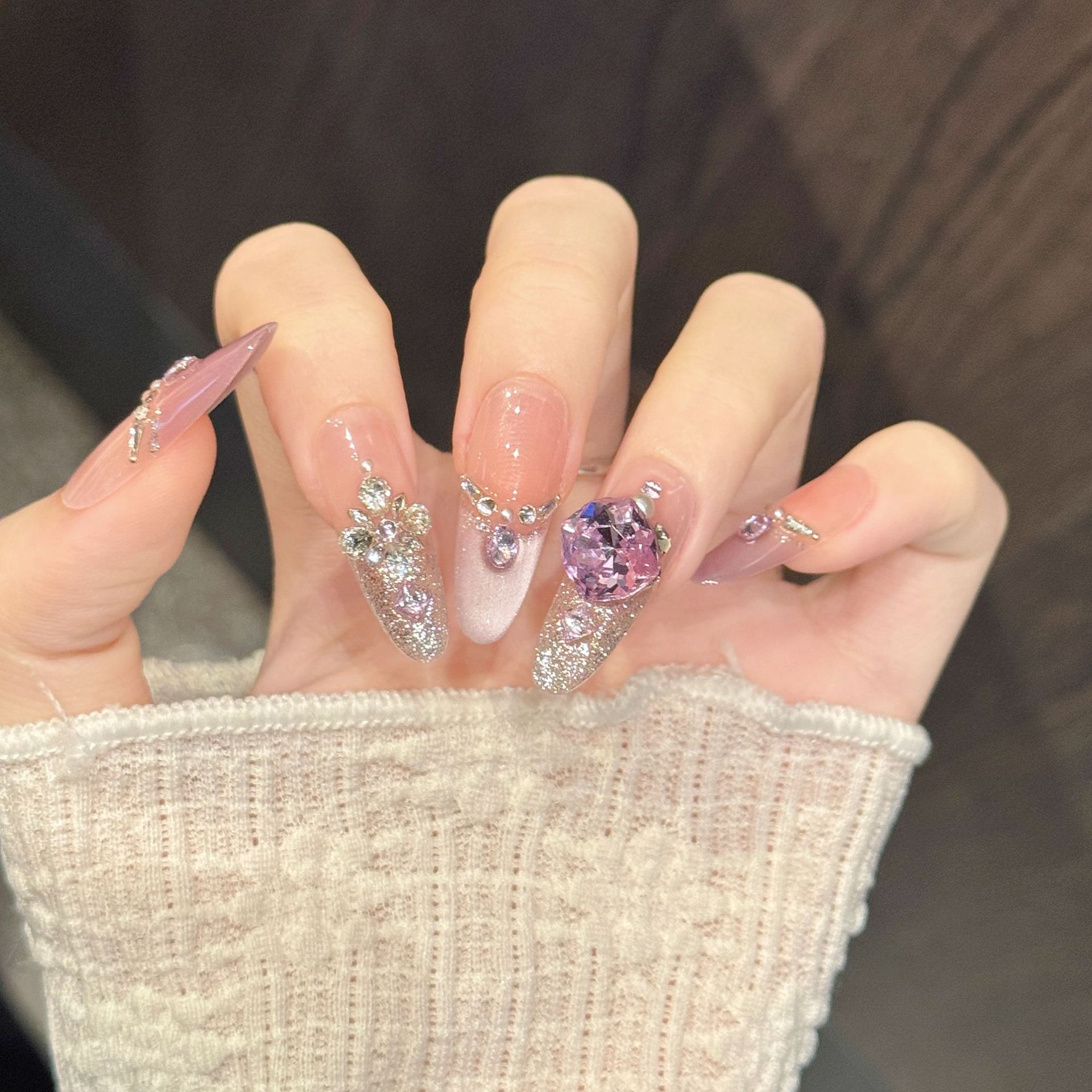 10 шт. Накладные ногти ручной  – обзор и цена Nail Art French Nails