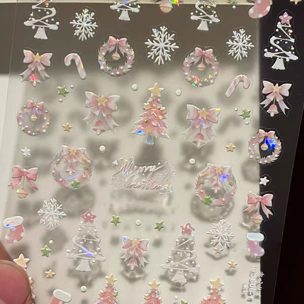 1 шт., розовая рождественская  – обзор и цена Nail Art Xmas Tree