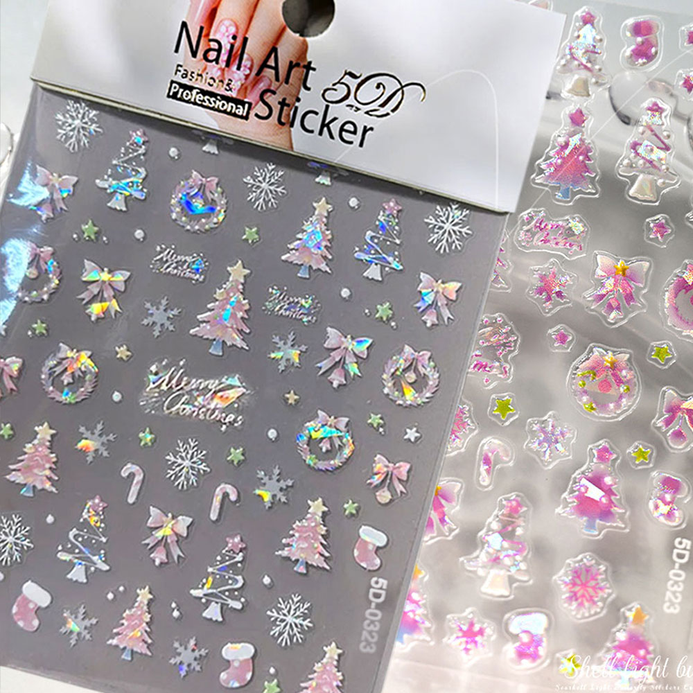1 шт., розовая рождественская  – обзор и цена Nail Art Xmas Tree