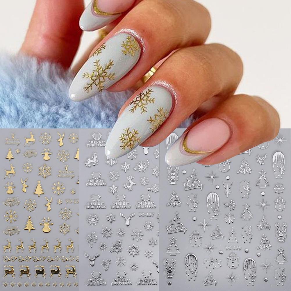 Рождественские наклейки для ди – обзор и цена Nail Art Xmas Tree