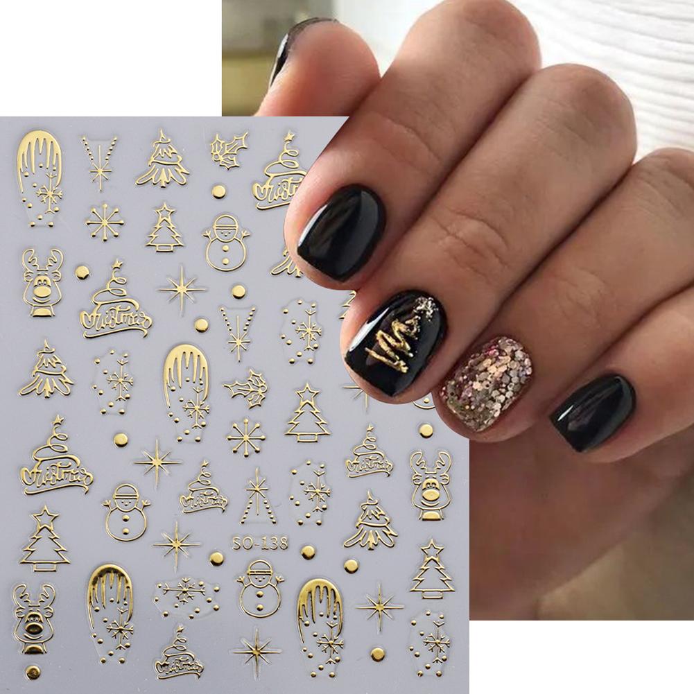Рождественские наклейки для ди – обзор и цена Nail Art Xmas Tree