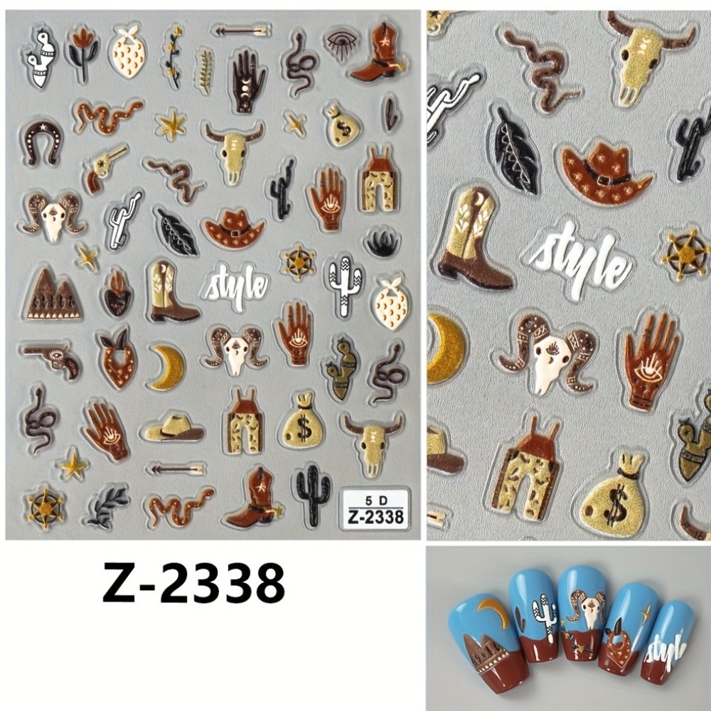 5D 3D рельефные коричневые нак – обзор и цена Nail Art France