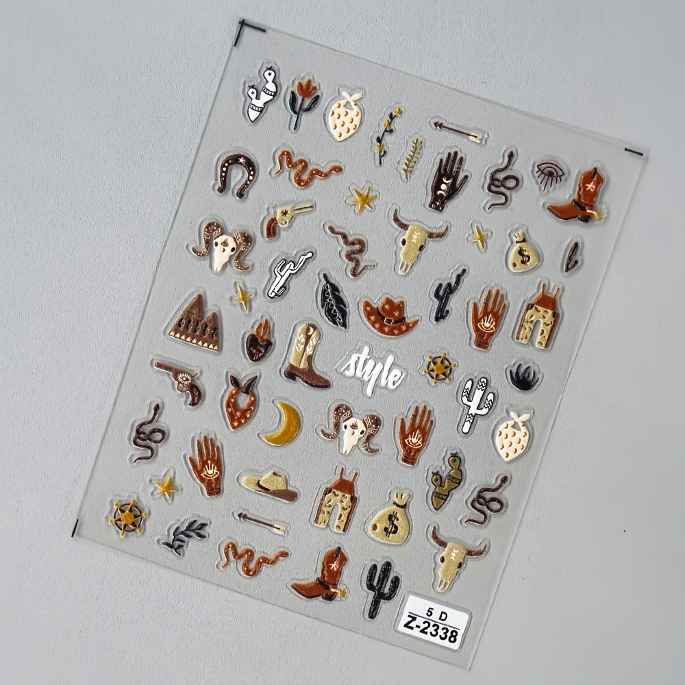 5D 3D рельефные коричневые нак – обзор и цена Nail Art France