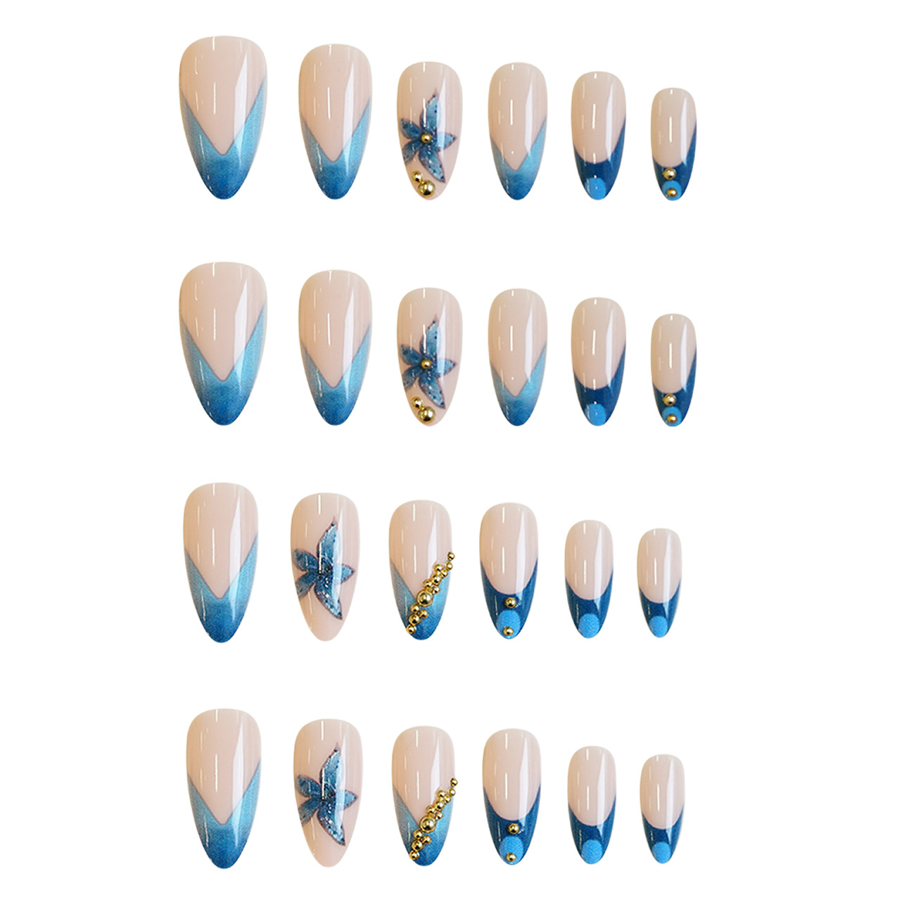 Накладные ногти цвета нюд с ро – обзор и цена Nail Art Flower