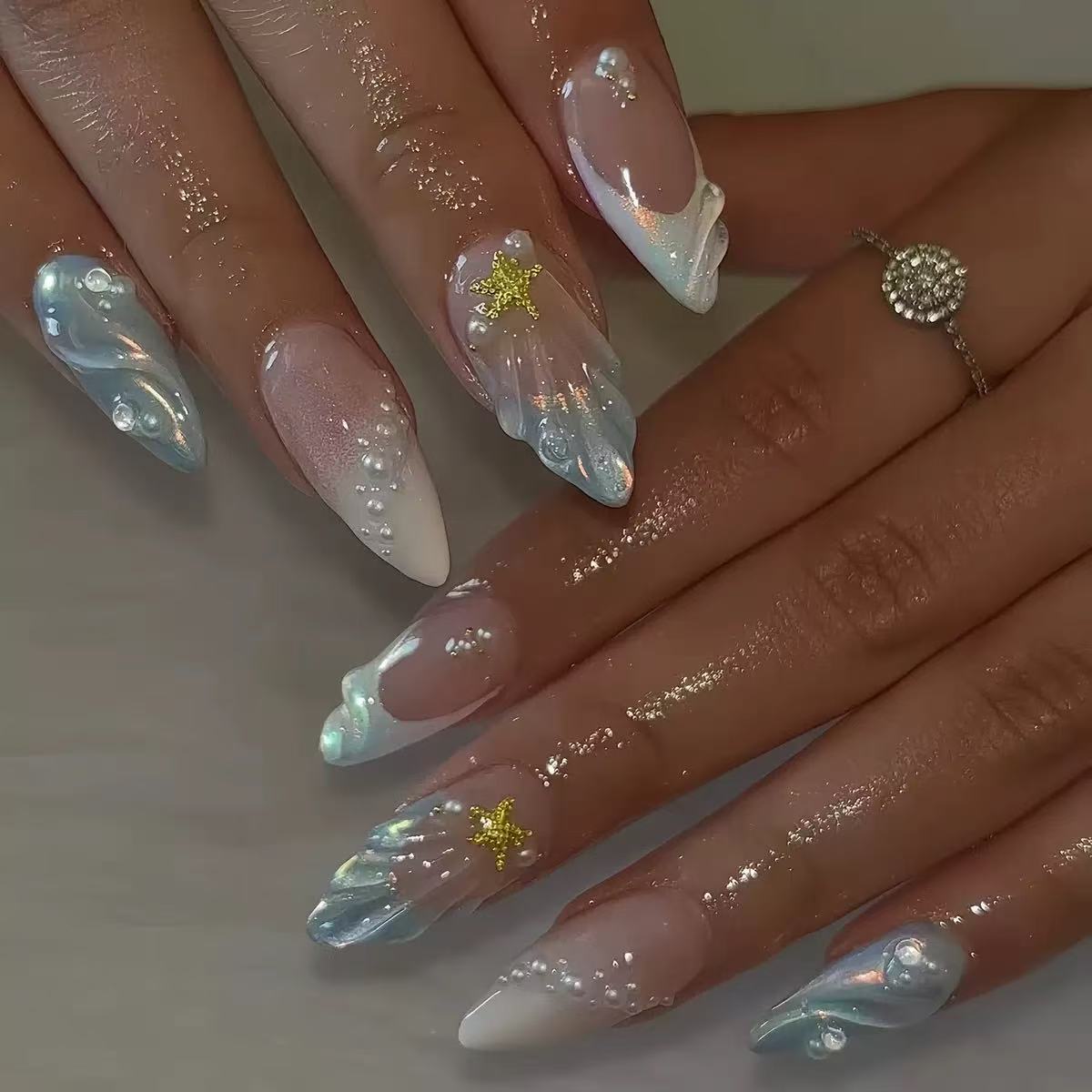 24 шт. коротких овальных 3D-на – обзор и цена Nail Art French Nails