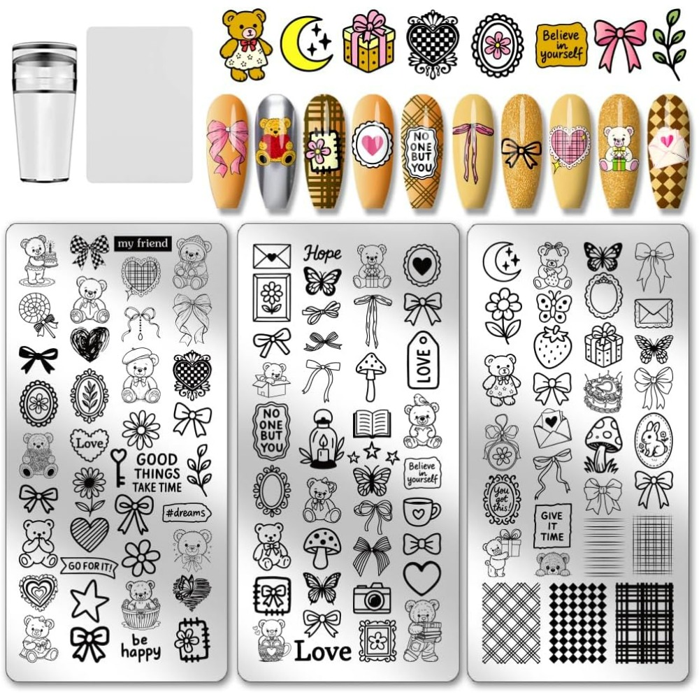 Набор из 3 штук: трафареты для – обзор и цена Nail Art Love