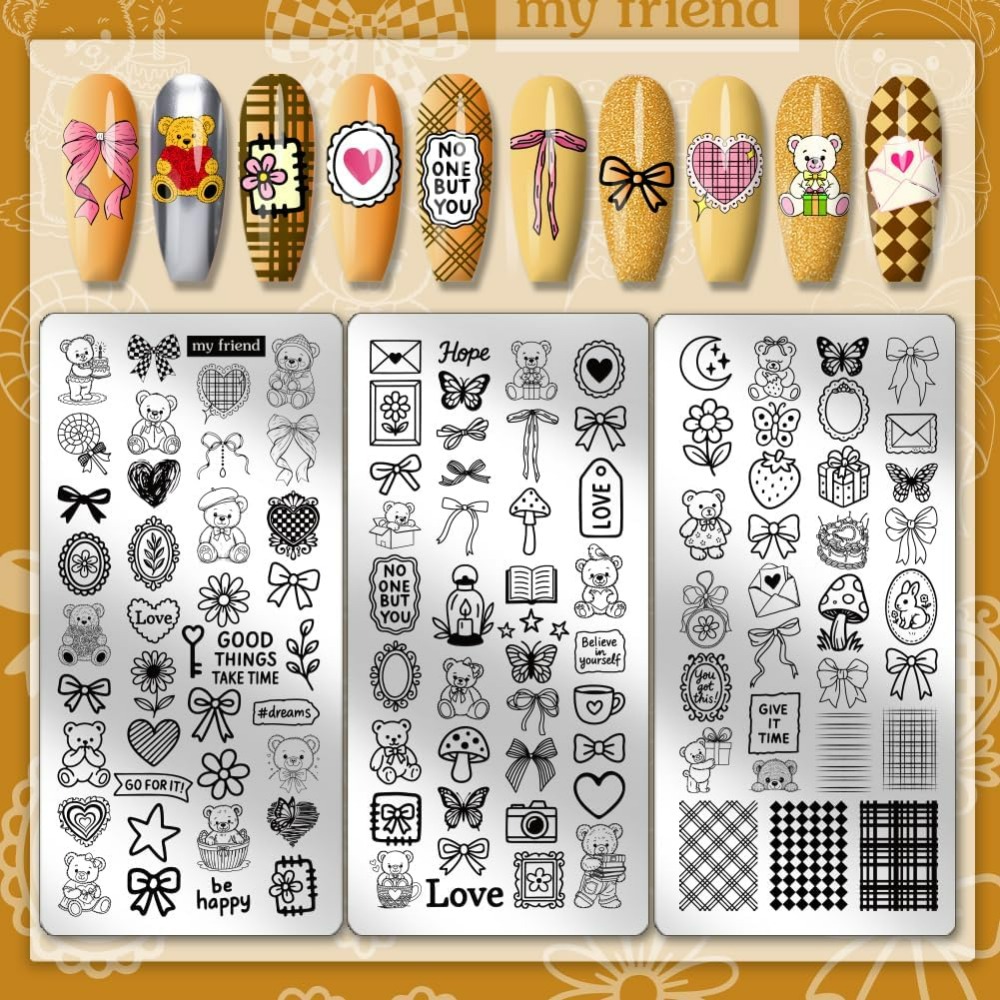 Набор из 3 штук: трафареты для – обзор и цена Nail Art Love