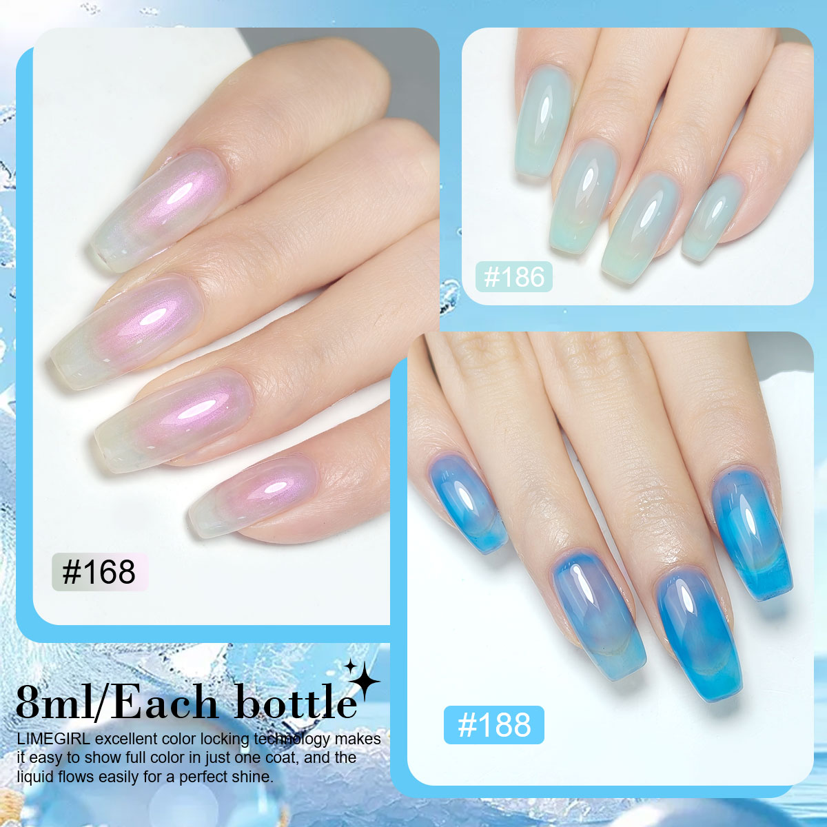 Набор гель-лаков LIMEGIRL, 6 ш – обзор и цена Nail Art Full Color