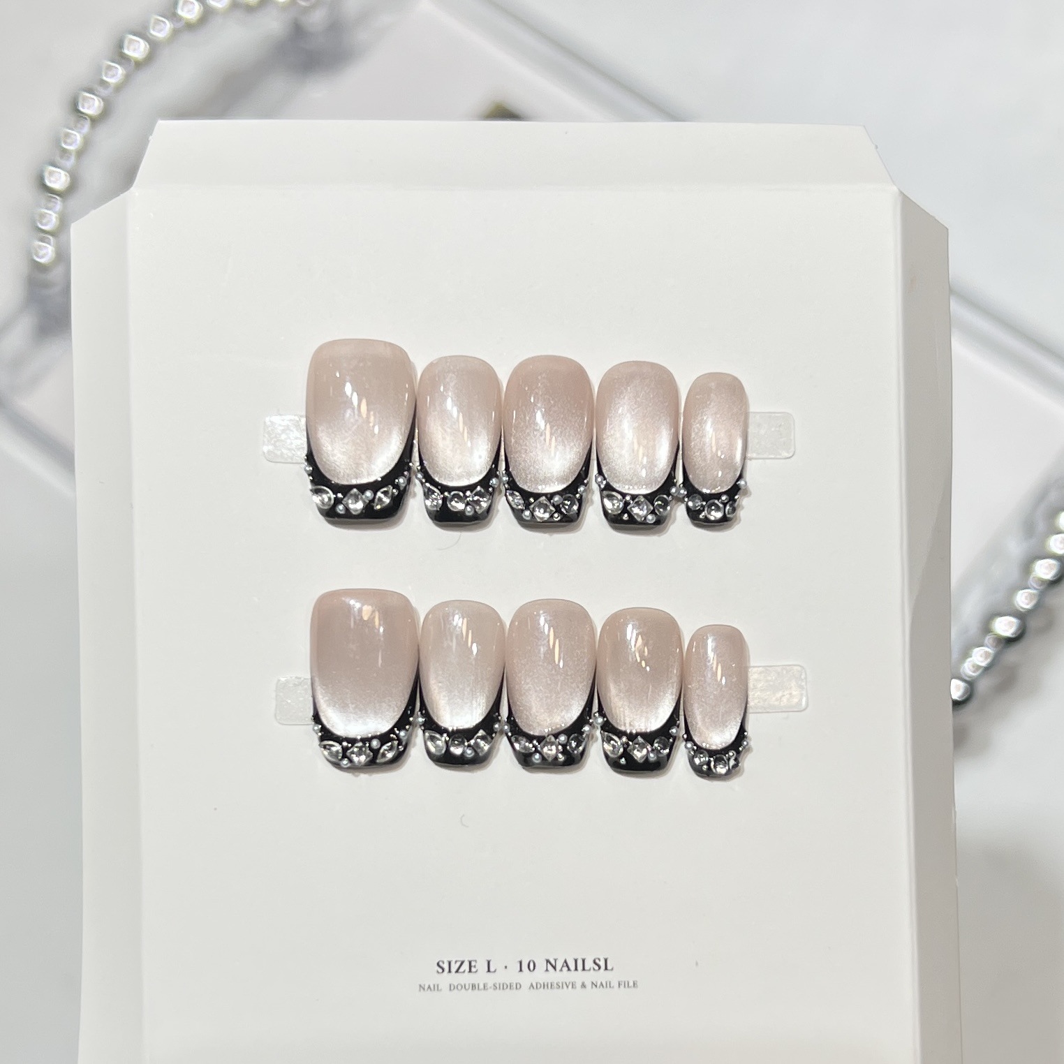 10 шт. черных накладных ногтей – обзор и цена Nail Art French Nails