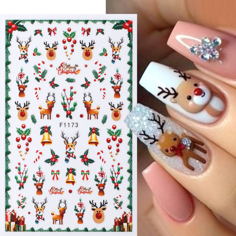 2 шт., праздничные рождественс – обзор и цена Nail Art Xmas Tree