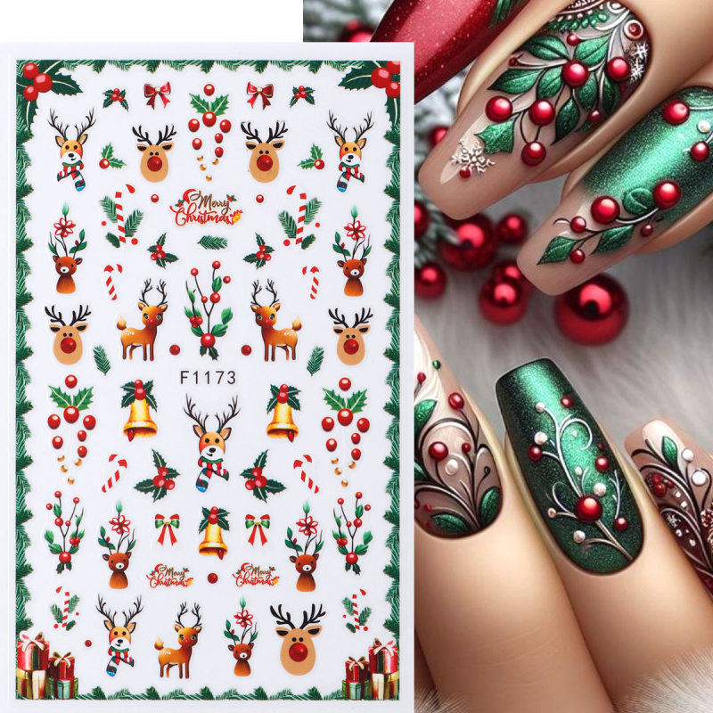 2 шт., праздничные рождественс – обзор и цена Nail Art Xmas Tree