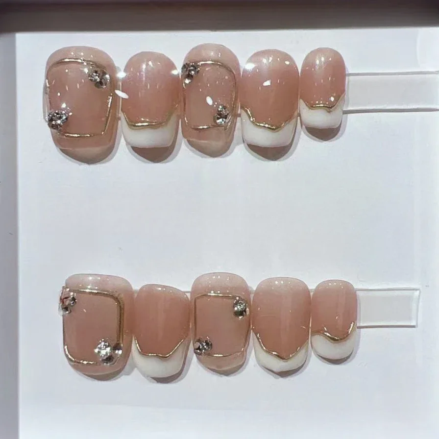 10 шт. короткие квадратные фра – обзор и цена Nail Art French Nails