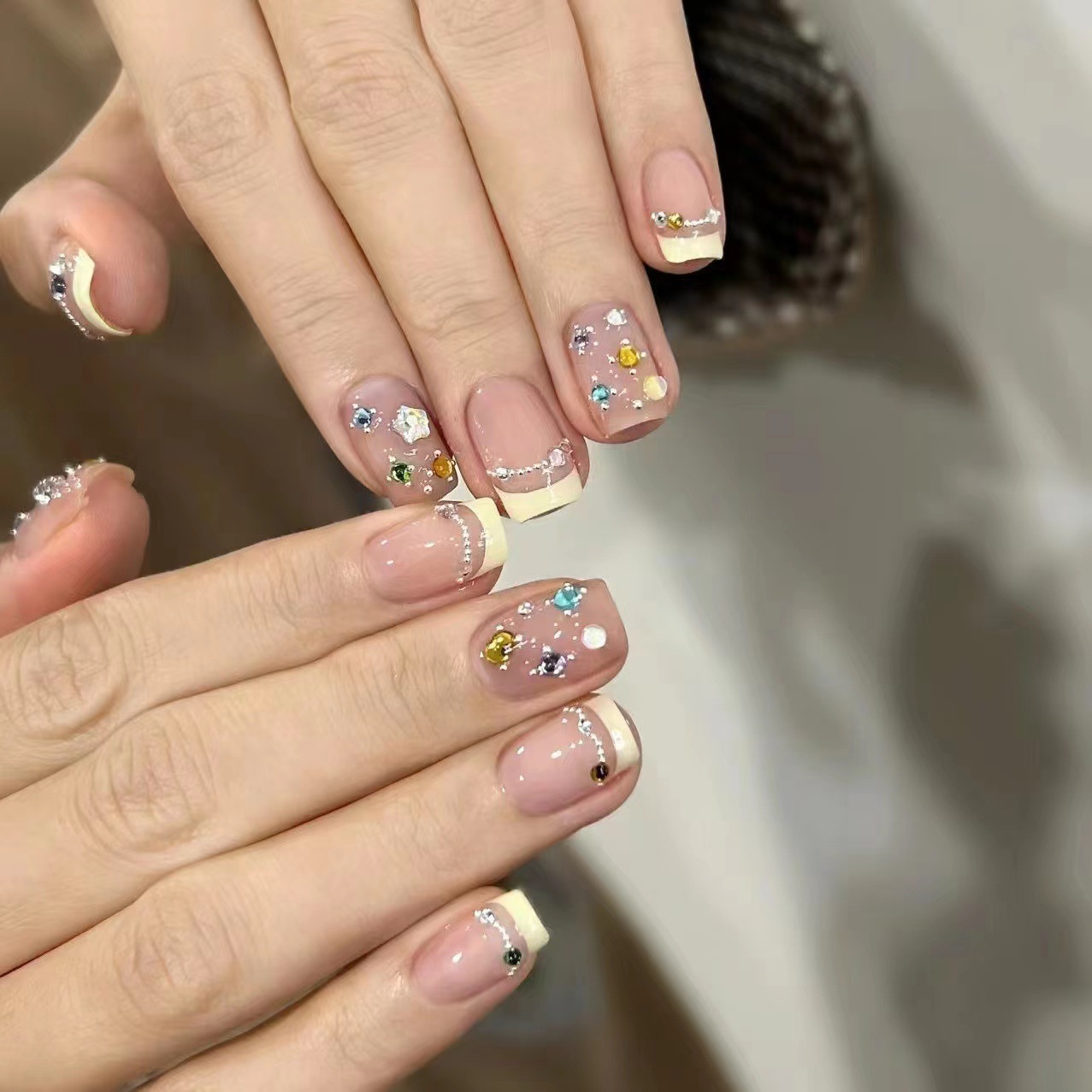 10 шт. короткие квадратные фра – обзор и цена Nail Art French Nails
