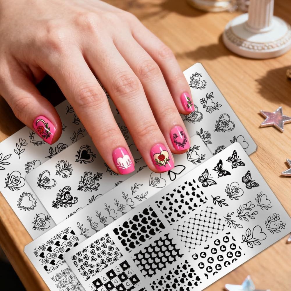 Набор из 4 трафаретов для стем – обзор и цена Nail Art Love
