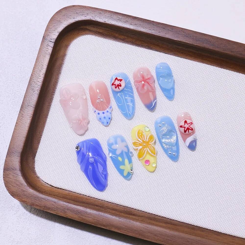 Роскошные накладные ногти ручн – обзор и цена Nail Art Ice Blue