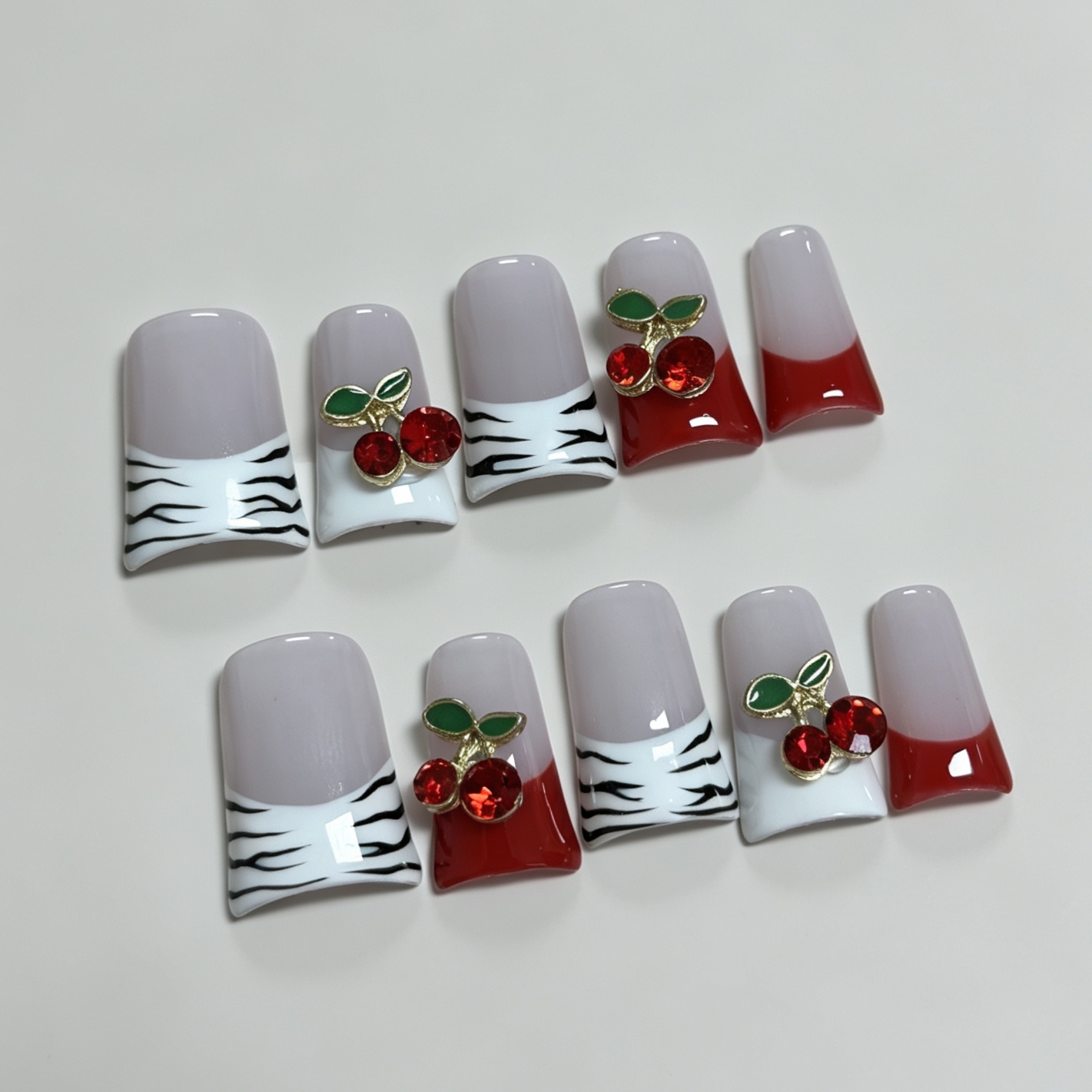Накладные ногти средней длины, – обзор и цена Nail Art French Nails