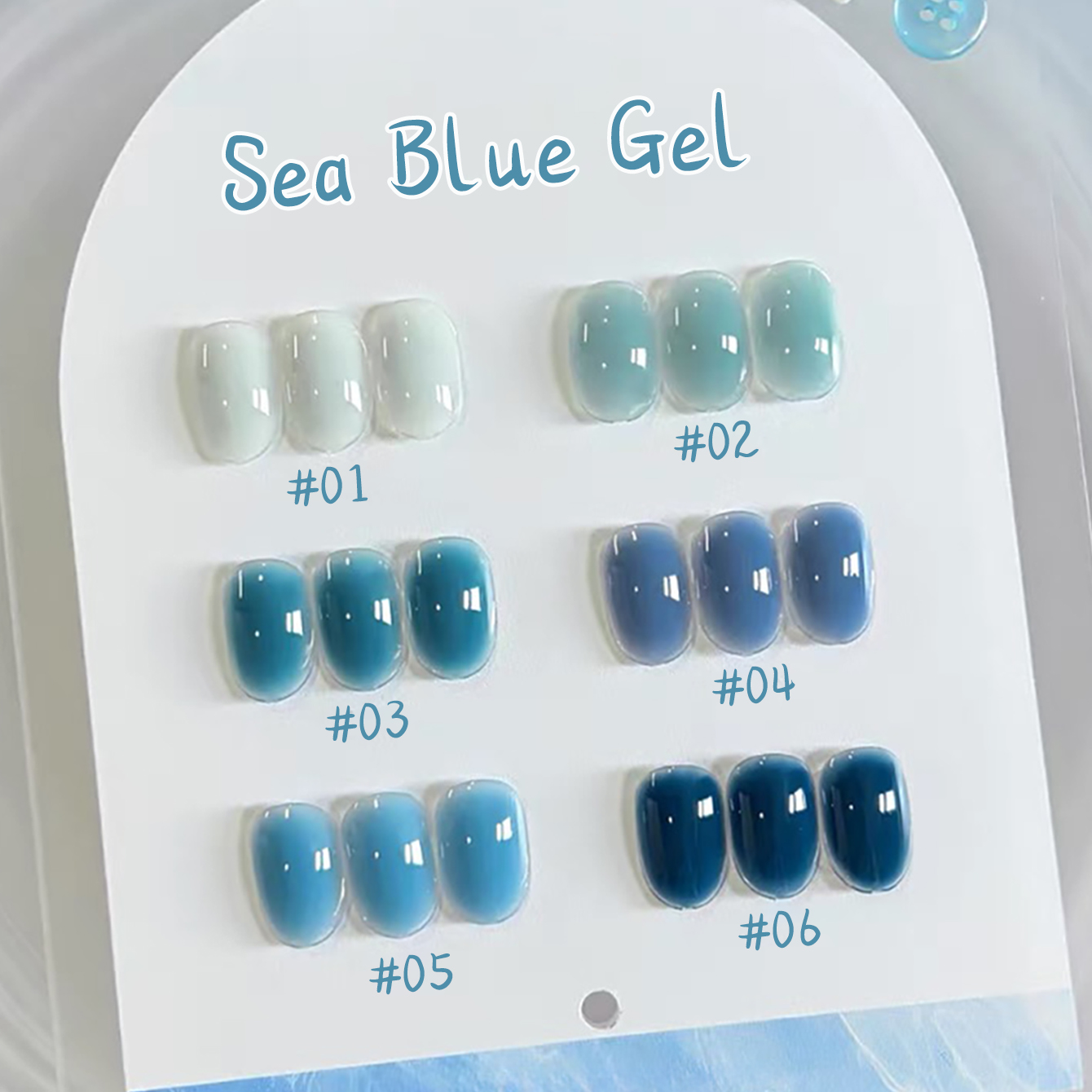 1-10 шт. WS Ice Transparent Bl – обзор и цена Nail Art Ice Blue