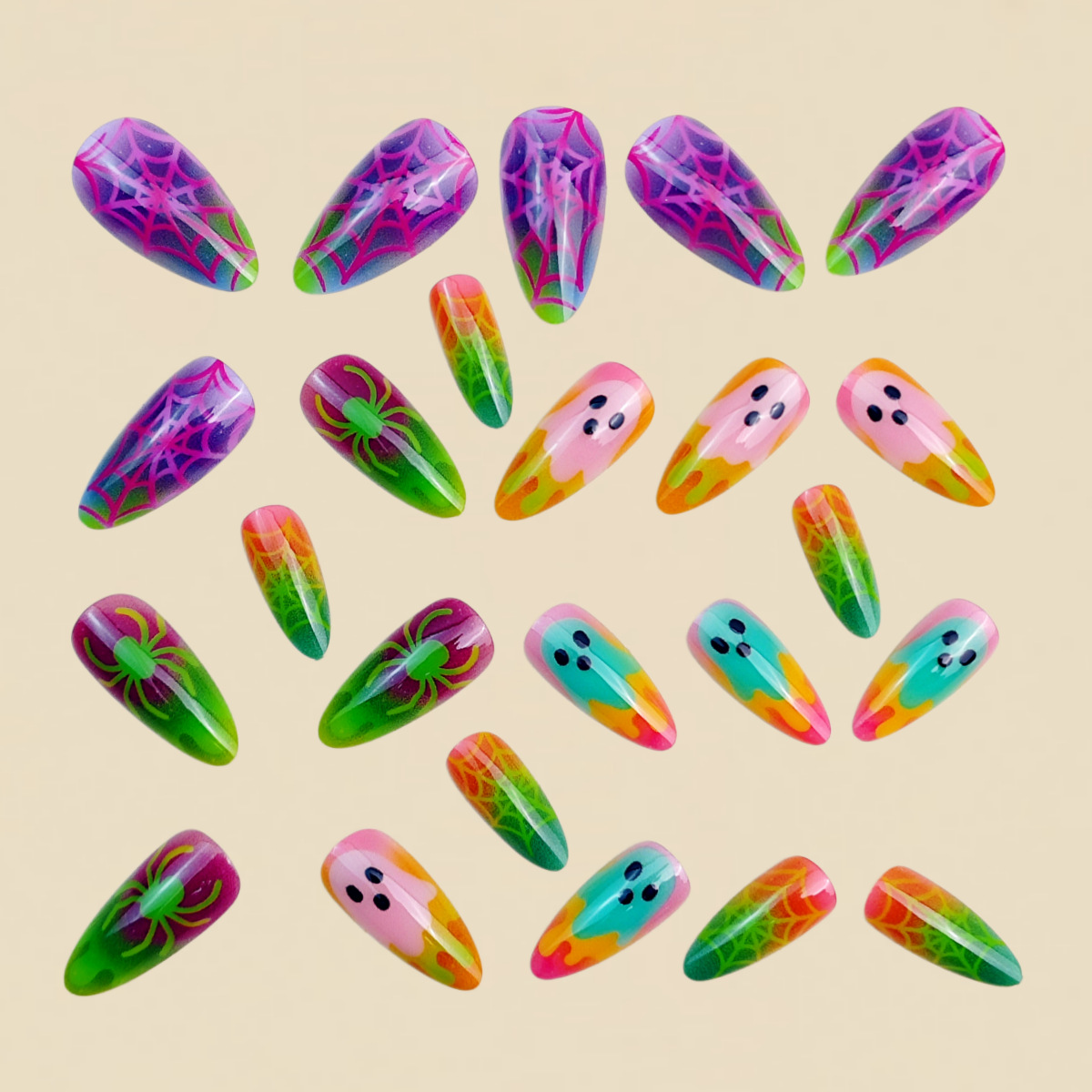 Неоновые градиентные накладные – обзор и цена Nail Art Full Color