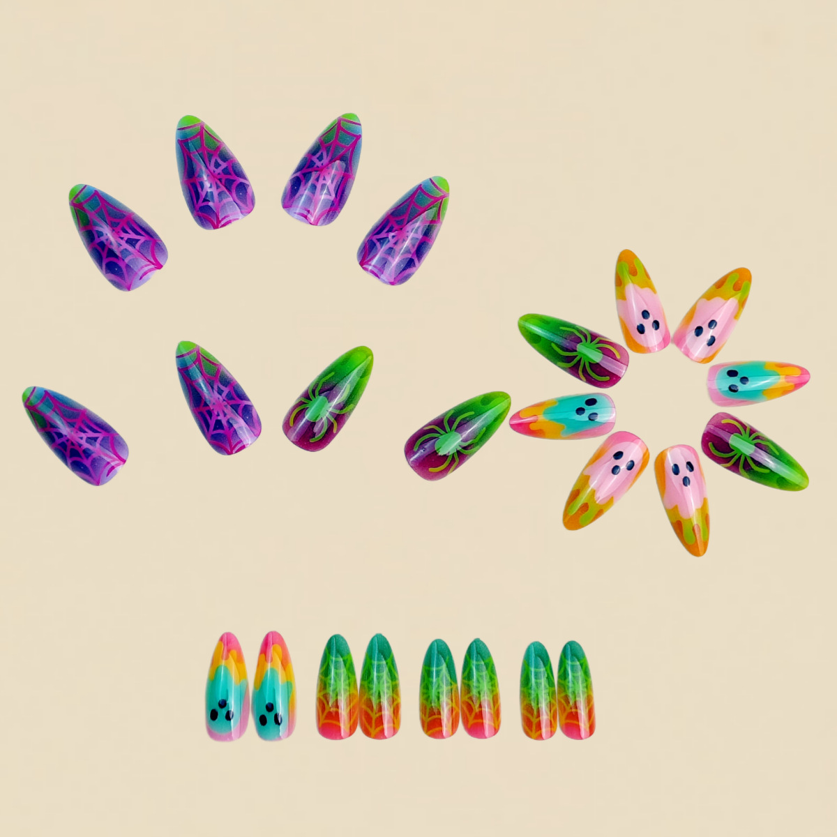 Неоновые градиентные накладные – обзор и цена Nail Art Full Color