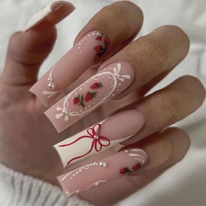 24 шт., цветочный пресс на ног – обзор и цена Nail Art French Nails