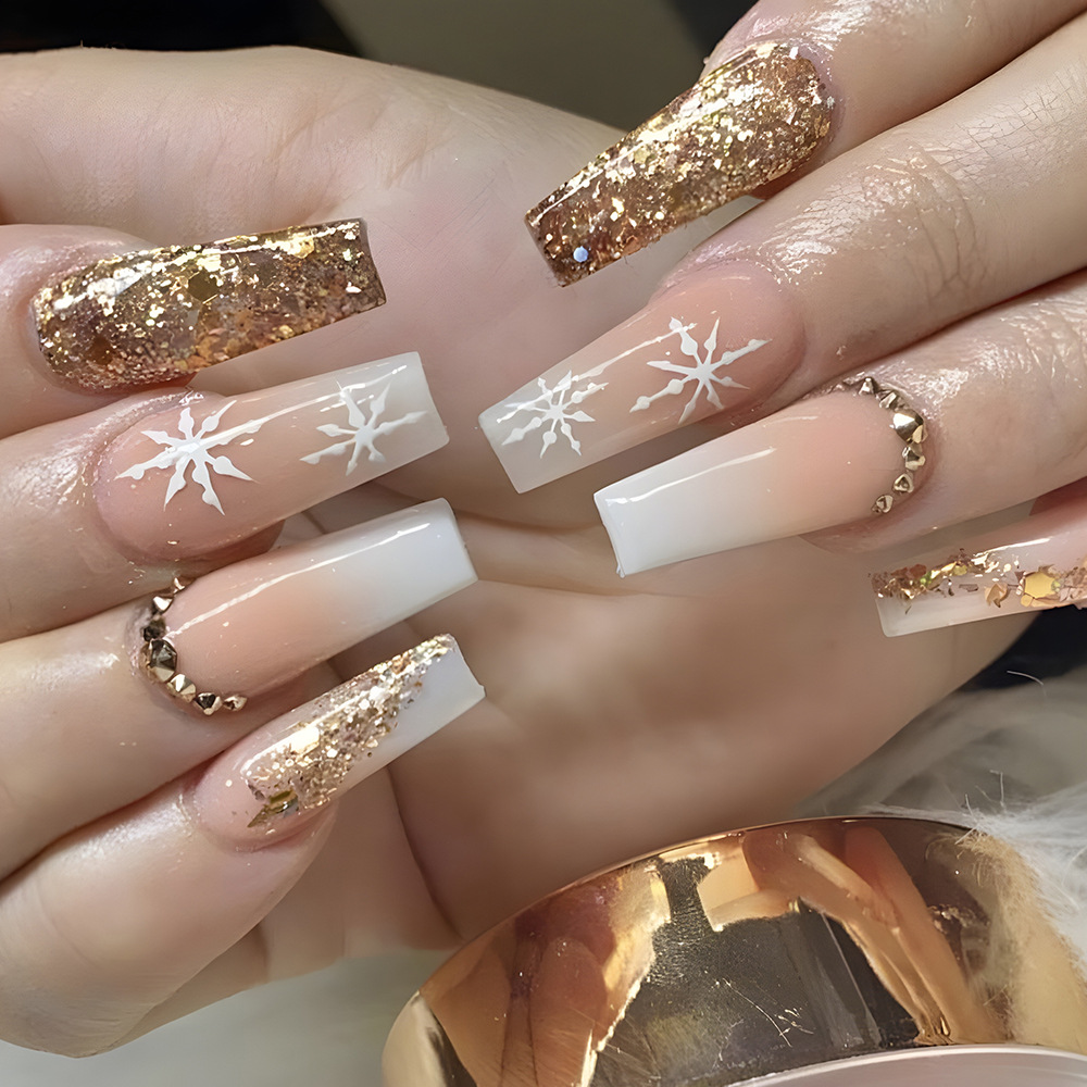 24 шт., цветочный пресс на ног – обзор и цена Nail Art French Nails